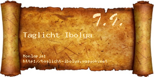 Taglicht Ibolya névjegykártya